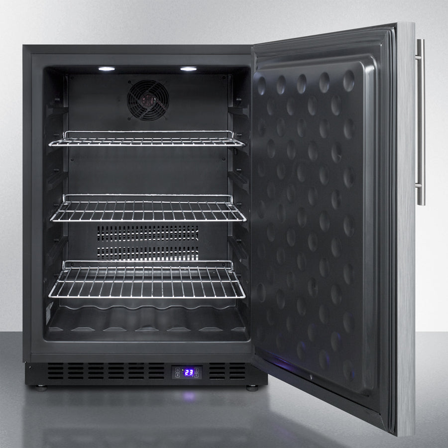 Summit 24" Wide, Outdoor Freezer w/ Vertical Handle (Stainless Steel)