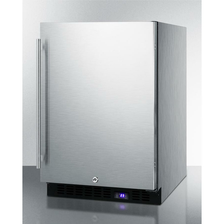 Summit 24" Wide, Outdoor Freezer w/ Icemaker (Stainless Steel)