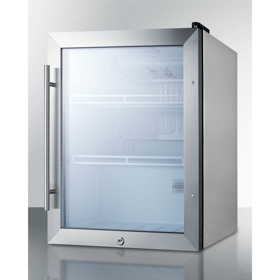 Summit 19" Wide, Commercial Approved, Countertop Outdoor Beverage Center (Cabinet- Stainless Steel)