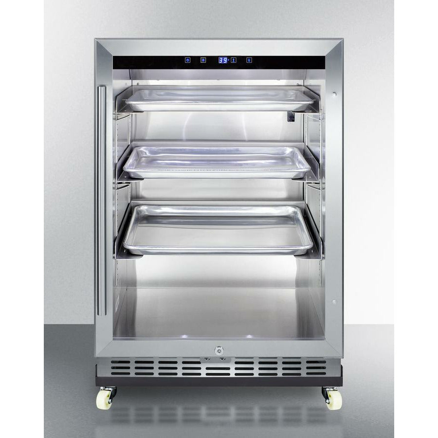 Summit 24" Wide, Commercial Approved Outdoor Beverage Center w/ Dolly