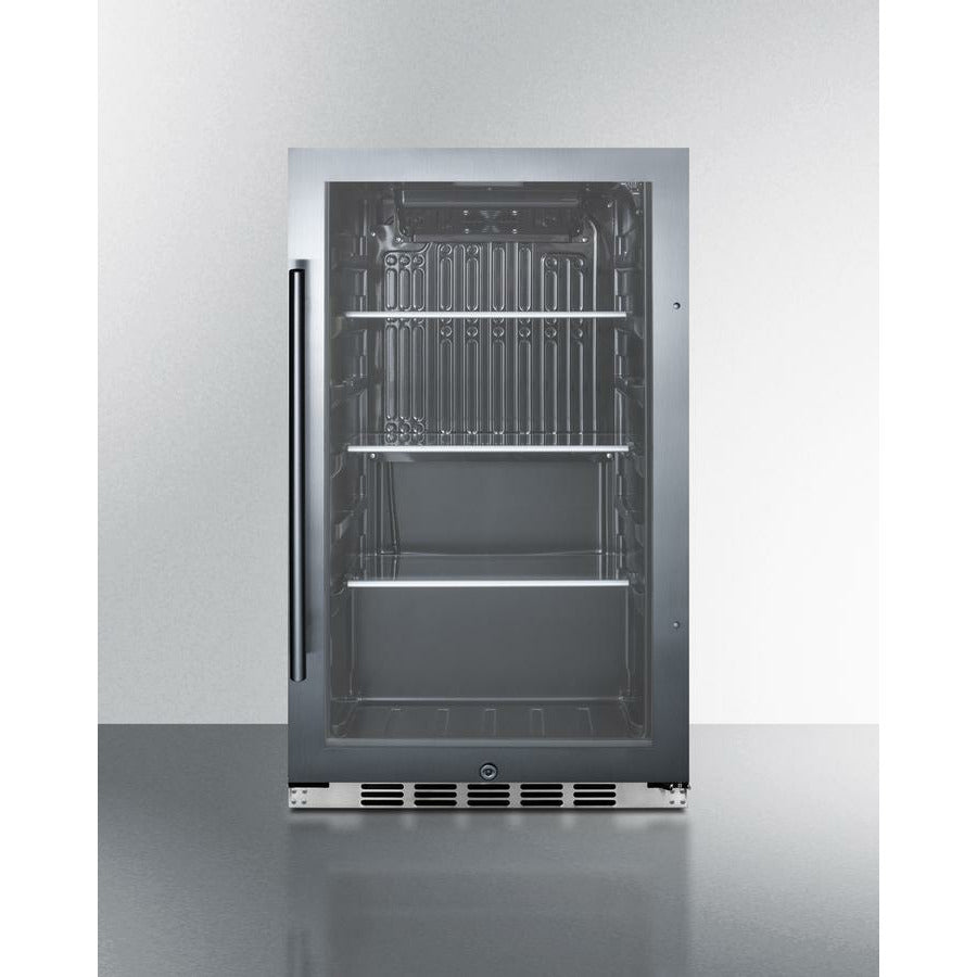 Summit 19" Wide, Shallow Depth Indoor/Outdoor Beverage Refrigerator