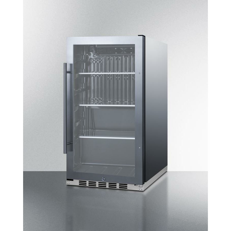 Summit 19" Wide, Shallow Depth Indoor/Outdoor Beverage Refrigerator