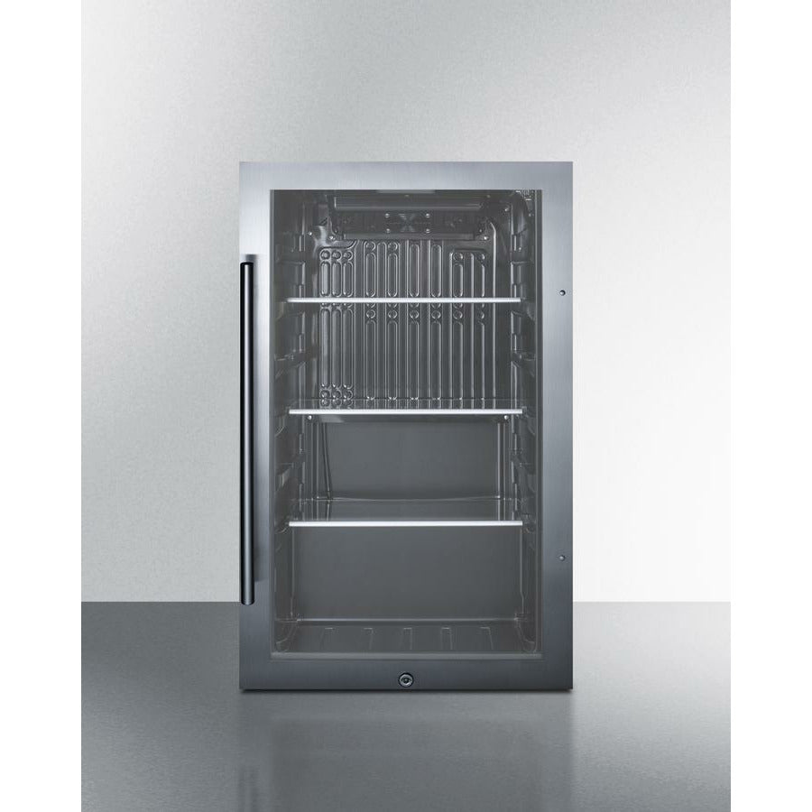 Summit 19" Wide, Commercial Approved, Shallow Depth Beverage Center (Cabinet- Black)