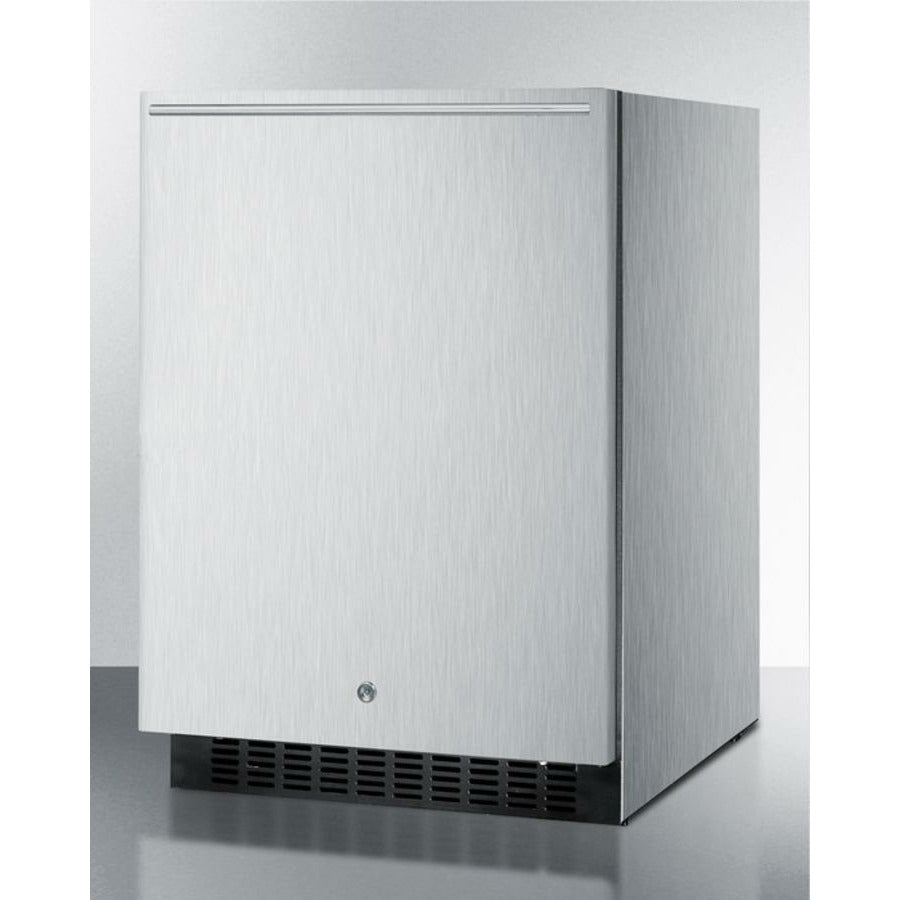 Summit 24" Wide, Outdoor Refrigerator w/ Horizontal Handle (Stainless Steel)