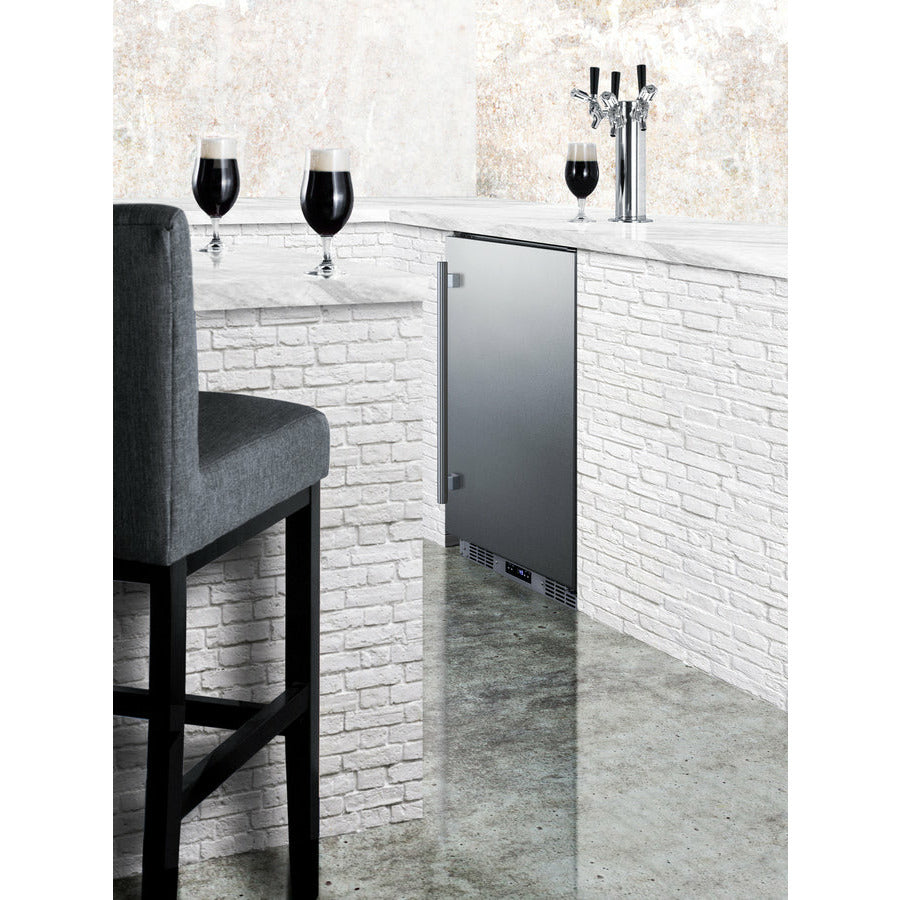 Summit 24" Wide, Triple Tap Outdoor Beer Kegerator- Commercial Approved