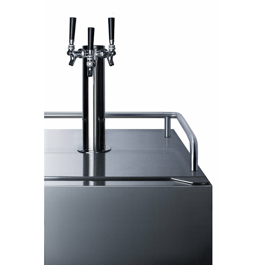 Summit 24" Wide, Triple Tap Outdoor Beer Kegerator