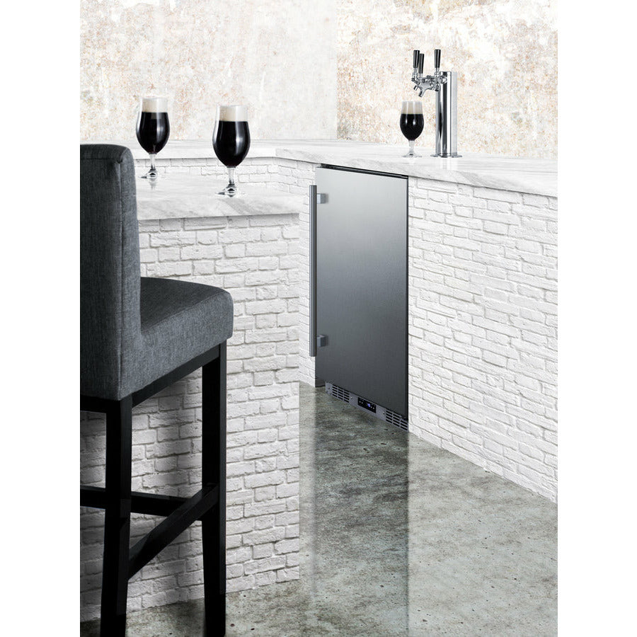 Summit 24" Wide, Triple Tap Outdoor Beer Kegerator