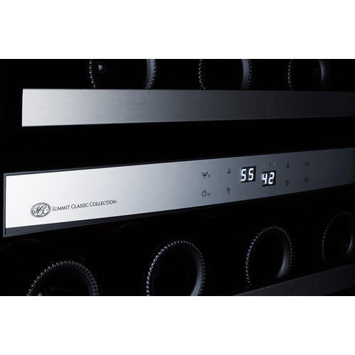 Summit 24" Wide, 46 Bottle Dual Zone Wine Cooler (Stainless Steel or Black Exterior)