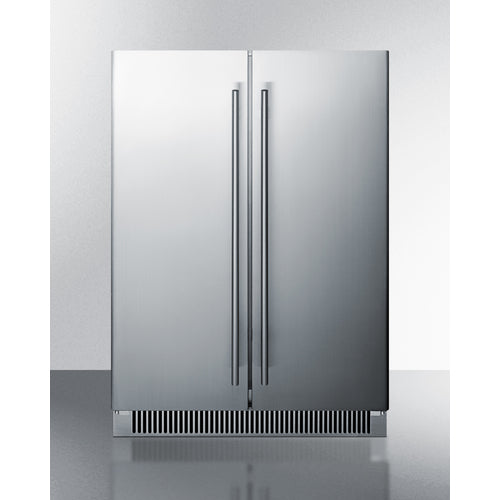 Summit 24" Wide, Dual Zone Wine & Beverage Center Combo w/ French doors - Stainless Steel Exterior