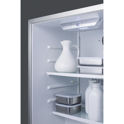 Summit Outdoor, 24" Wide All-Refrigerator and Beverage Center- Stainless Steel