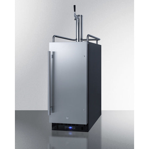 Summit 15" Wide Single Tap Beer Kegerator w/ Stainless Steel Door