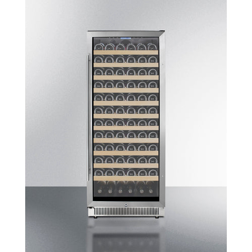Summit 24" Wide, 127 Bottle Single Zone Wine Cooler (Black Exterior Cabinet)