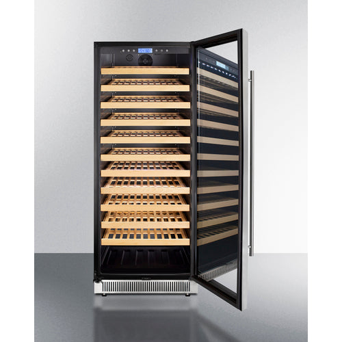 Summit 24" Wide, 127 Bottle Single Zone Wine Cooler (Black Exterior Cabinet)