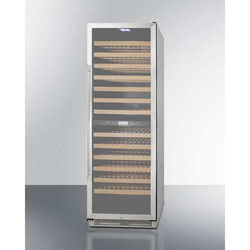 Summit 24" Wide, 162 Bottle Dual Zone Wine Cooler (Stainless Steel or Black Exterior Cabinet)