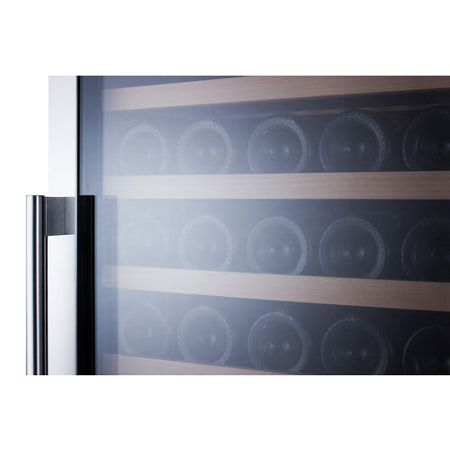 Summit 24" Wide, 160 Bottle Dual Zone Wine Cooler 160 bottles (Stainless Steel or Black Exterior Cabinet)