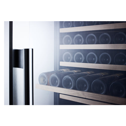 Summit 24" Wide, 160 Bottle Dual Zone Wine Cooler 160 bottles (Stainless Steel or Black Exterior Cabinet)