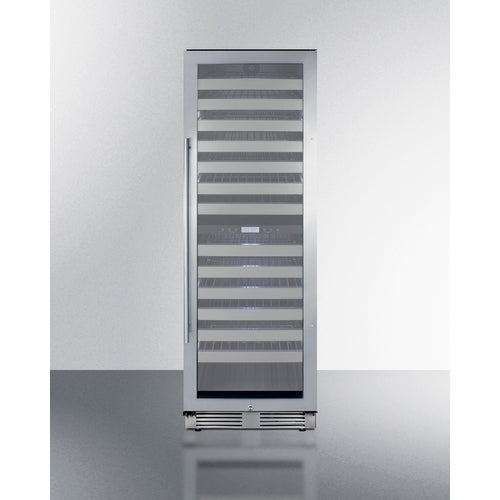 Summit 24" Wide, 163 Bottle Dual Zone Wine Cooler (Stainless Steel or Black Exterior Cabinet)