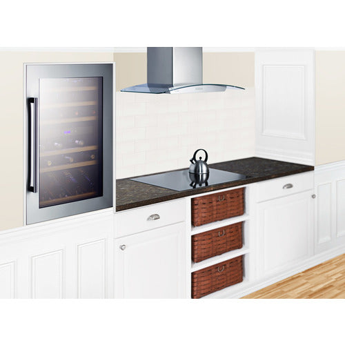 Summit 24" Wide, 51 Bottle Dual Zone Fully Integrated Built In Wine Cooler