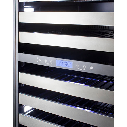 Summit 24" Wide, 116 Bottle Dual Zone Wine Cooler- Stainless Steel Door and Black Exterior