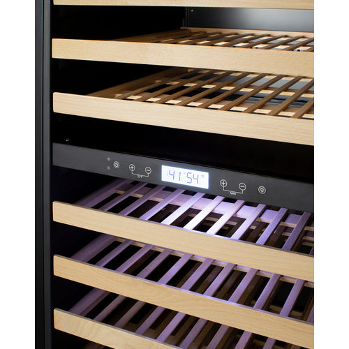 Summit 24" Wide, 162 Bottle Dual Zone Wine Cooler (Stainless Steel or Black Exterior Cabinet)