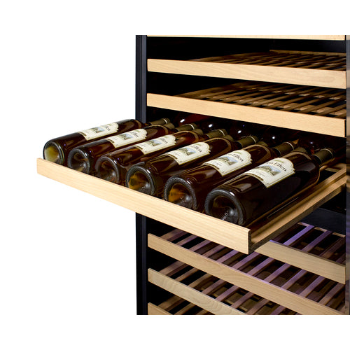 Summit 24" Wide, 162 Bottle Dual Zone Wine Cooler (Stainless Steel or Black Exterior Cabinet)