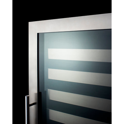 Summit 24" Wide, 116 Bottle Dual Zone Wine Cooler- Stainless Steel Door and Black Exterior