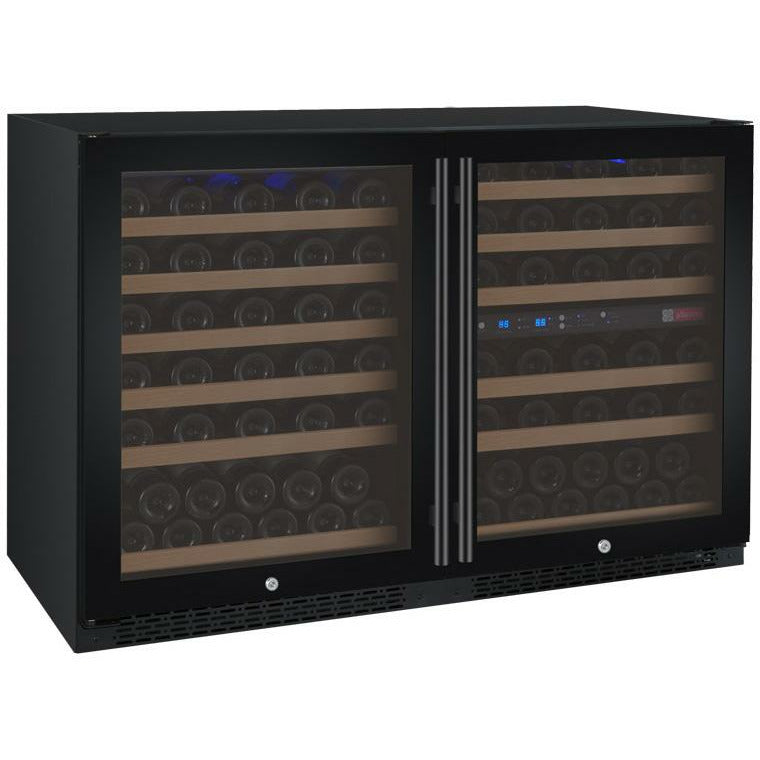 Allavino 47” Wide | 112 Bottle Triple Zone Side-by-Side Wine Cooler | Tru-Vino Technology and FlexCount II Shelving