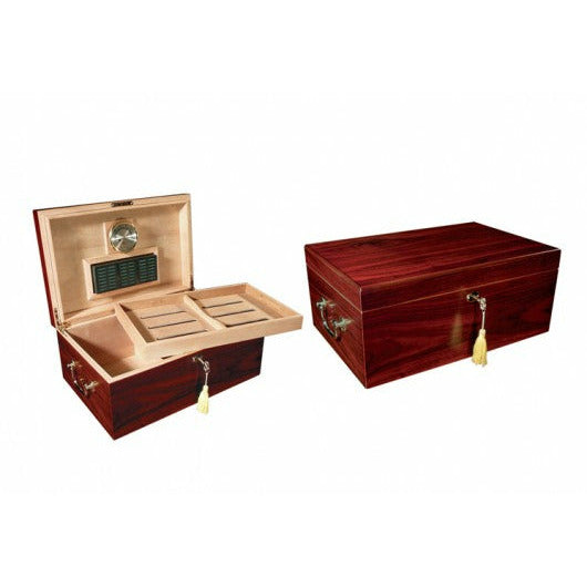 Monte Carlo Desktop Cigar Humidor w/ Lift Out Tray | Holds 120 Cigars