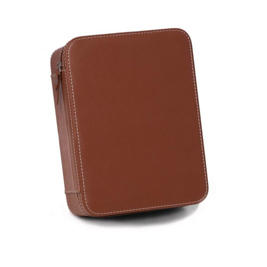 Bey-Berk 4-watch and Accessory Travel Case | Saddle Leather | BB738BRW