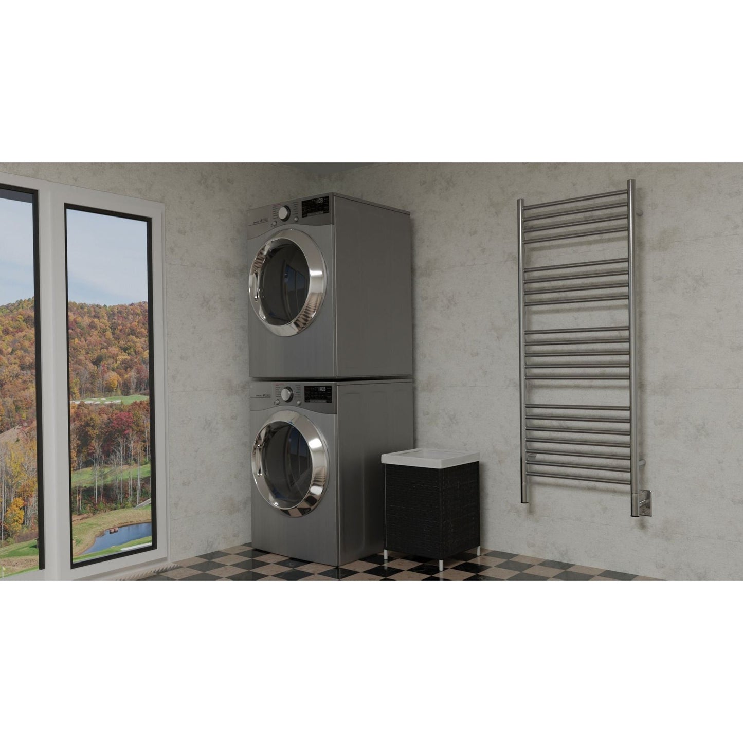 Amba Jeeves D Straight Hardwired Towel Warmer - 20.5"w x 53"h