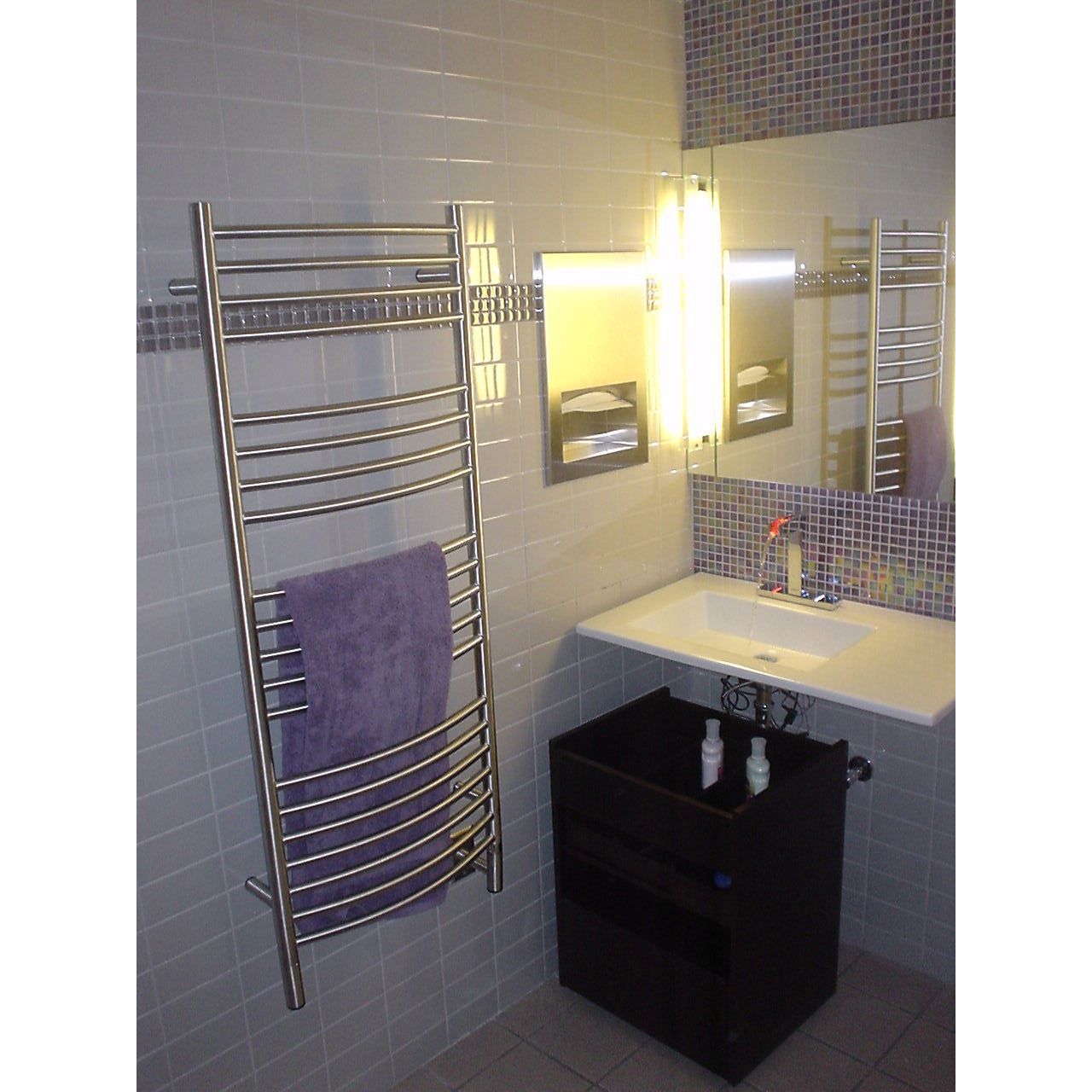 Amba Jeeves D Curved Hardwired Towel Warmer - 20.5"w x 53"h