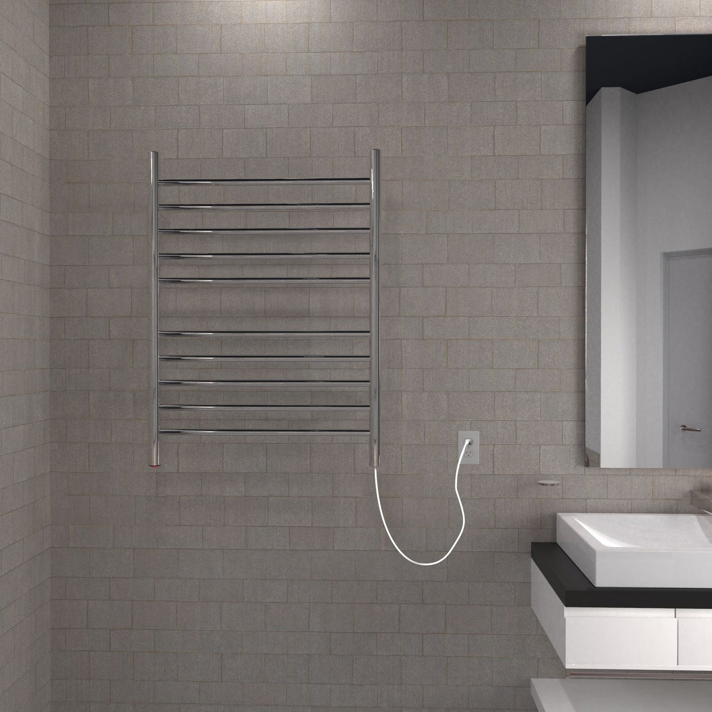 Amba Radiant Plug-In Straight Wall-Mounted Electric Towel Warmer - 23.75"w x 31.5"h