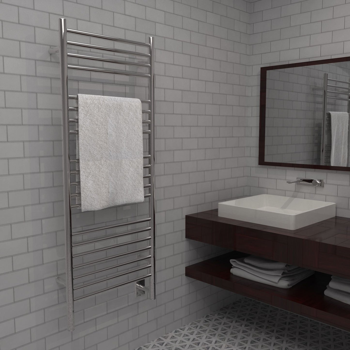 Amba Jeeves D Straight Hardwired Towel Warmer - 20.5"w x 53"h