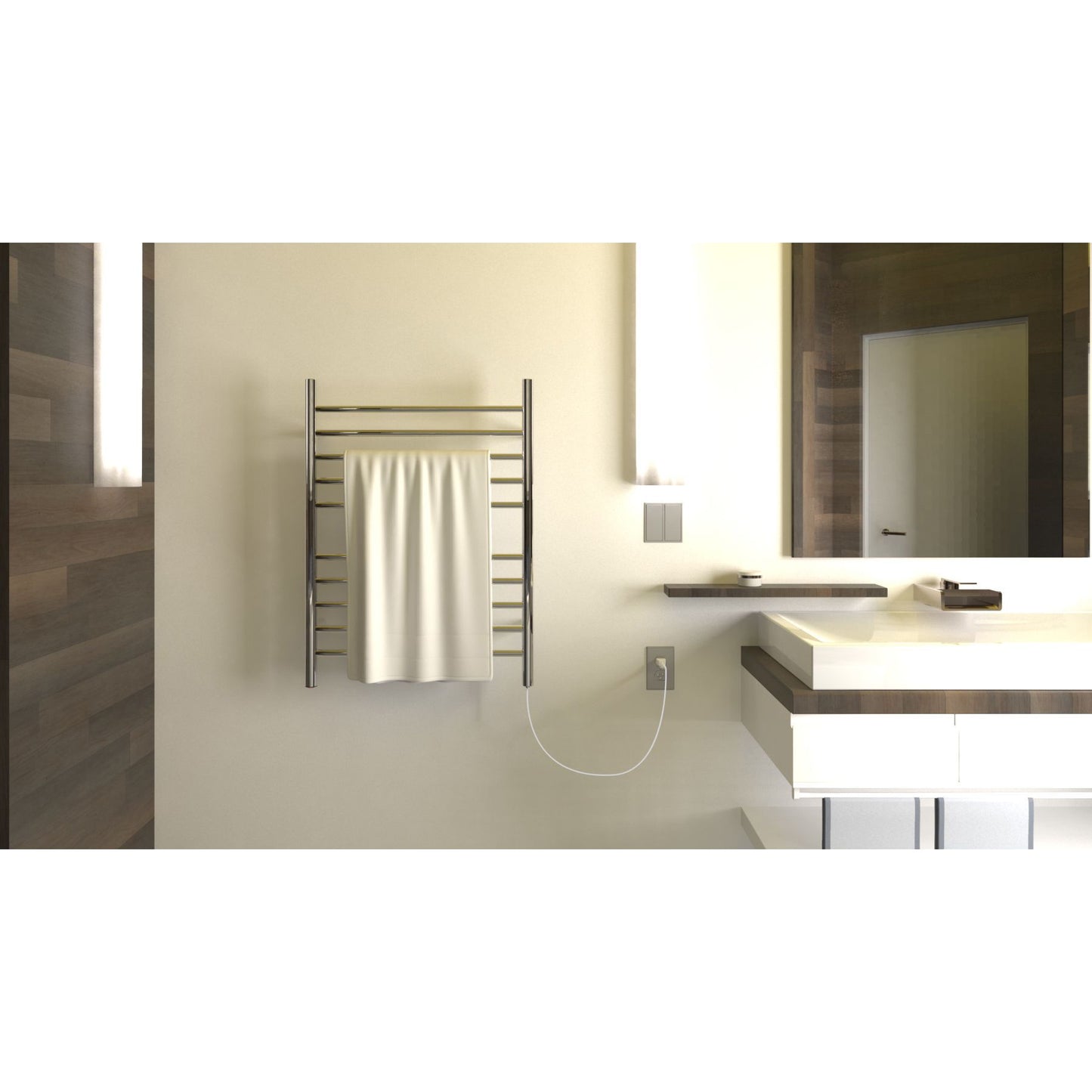 Amba Radiant Plug-In Straight Wall-Mounted Electric Towel Warmer - 23.75"w x 31.5"h