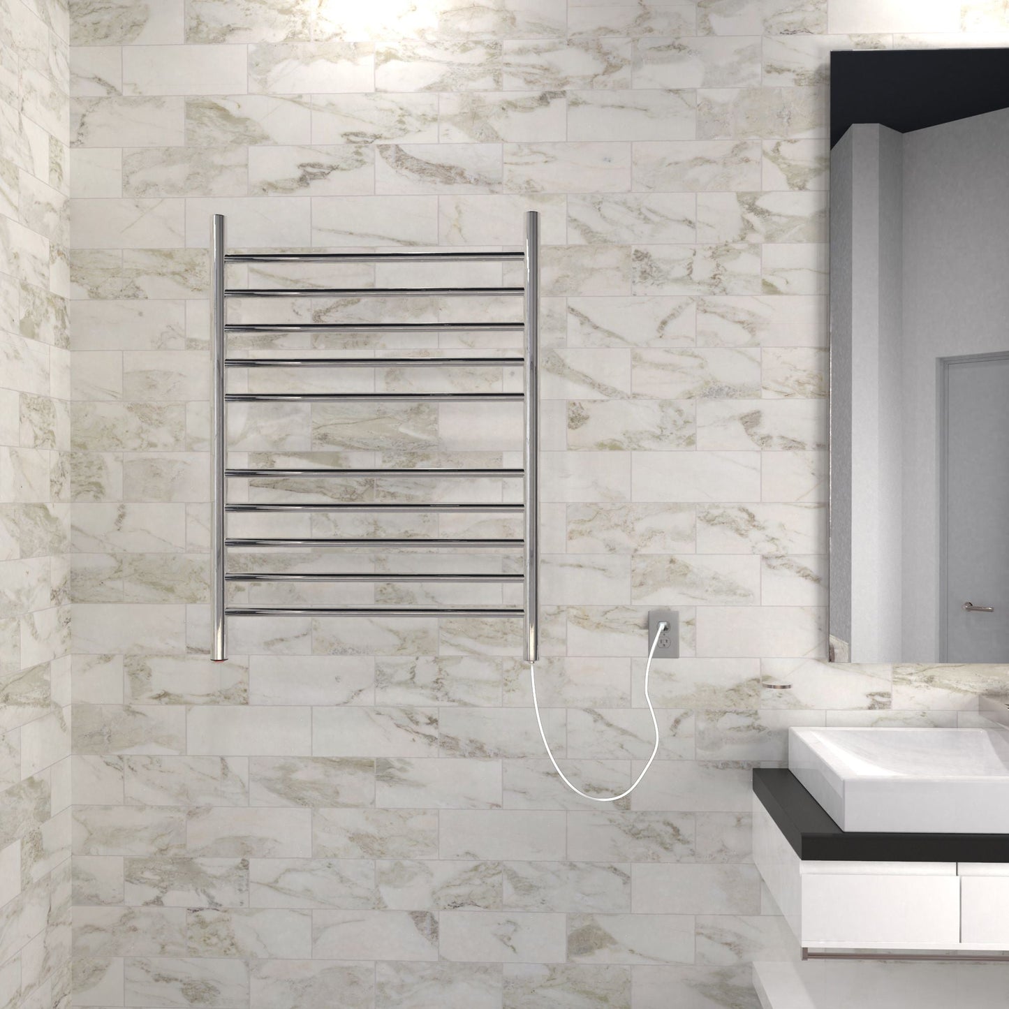 Amba Radiant Plug-In Straight Wall-Mounted Electric Towel Warmer - 23.75"w x 31.5"h