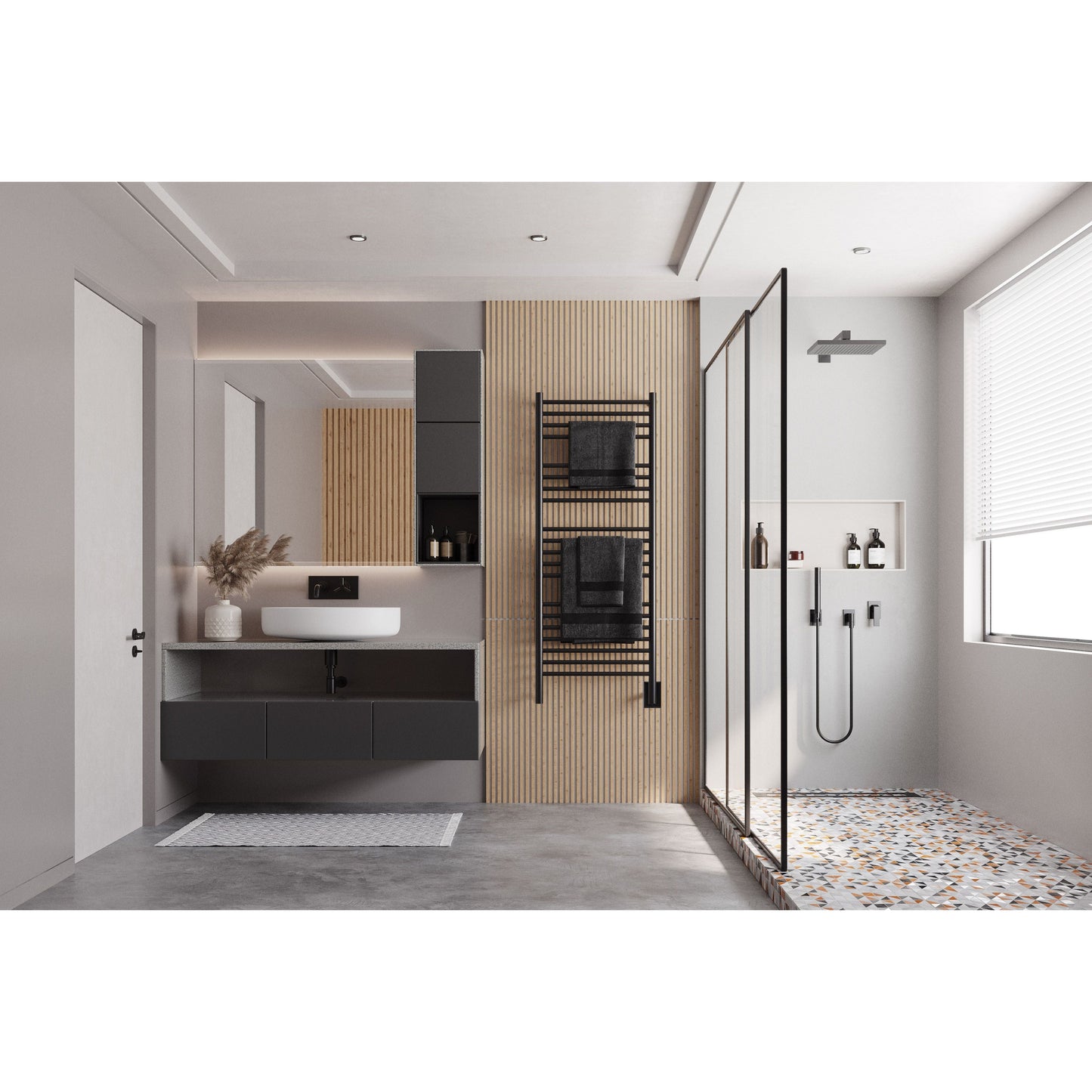 Amba Jeeves D Straight Hardwired Towel Warmer - 20.5"w x 53"h