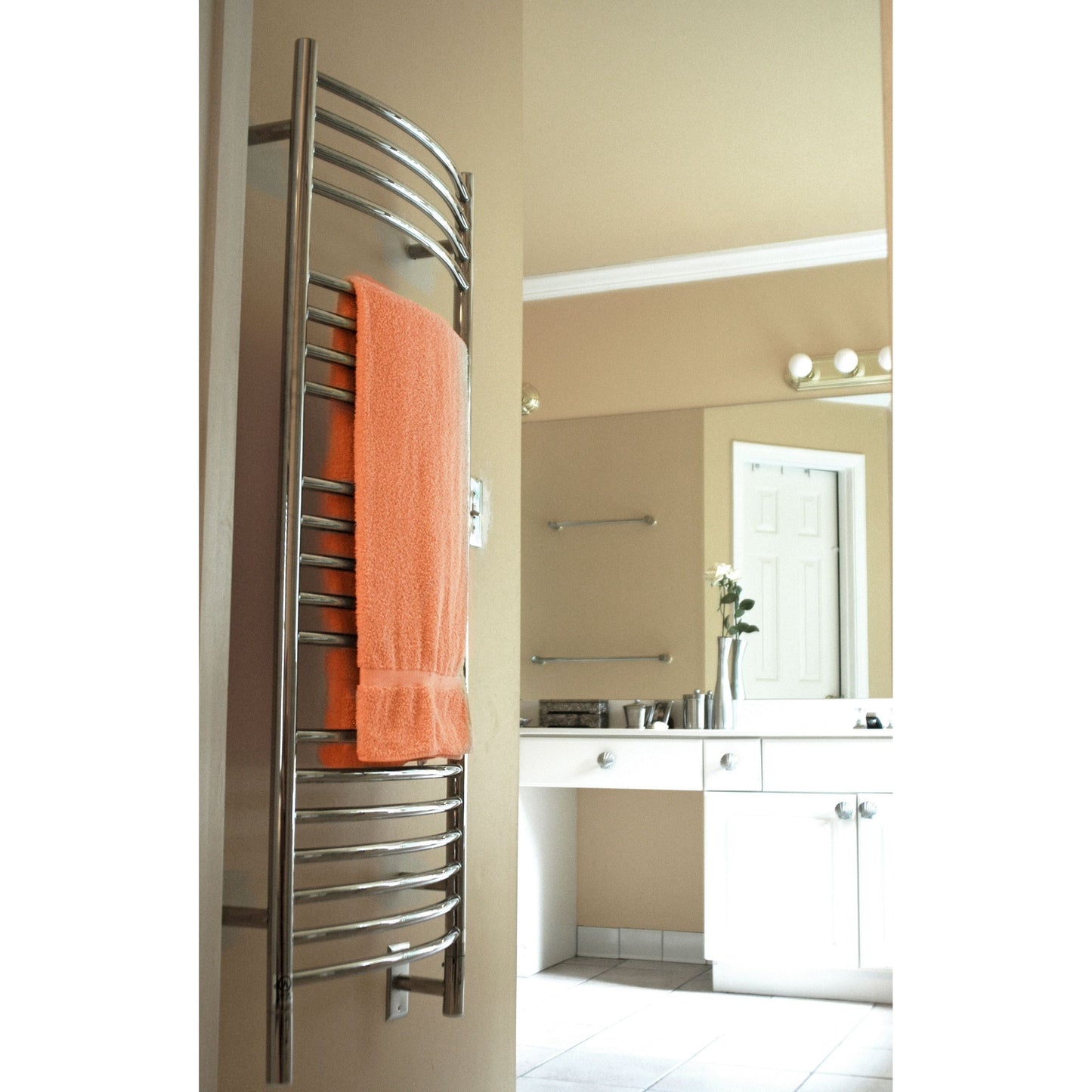 Amba Jeeves D Curved Hardwired Towel Warmer - 20.5"w x 53"h