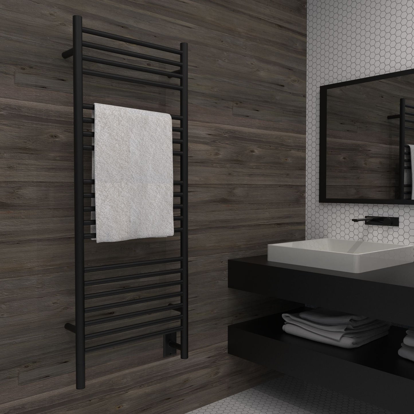 Amba Jeeves D Straight Hardwired Towel Warmer - 20.5"w x 53"h