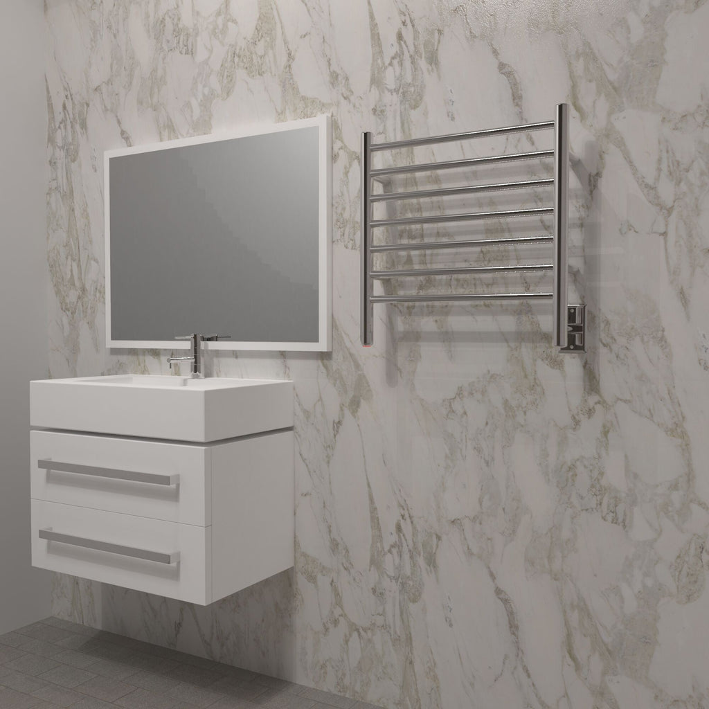 Amba Radiant Small Straight Hardwired or Plug-In Wall Mounted Towel Warmer - 20.375