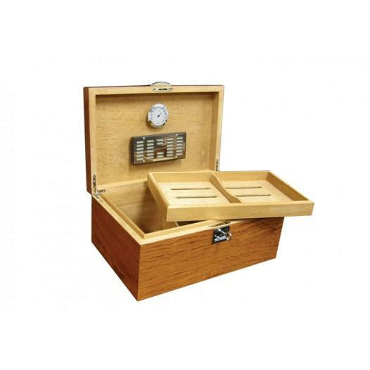 Princeton Desktop Cigar Humidor w/ Lift Out Tray | Holds 130 Cigars