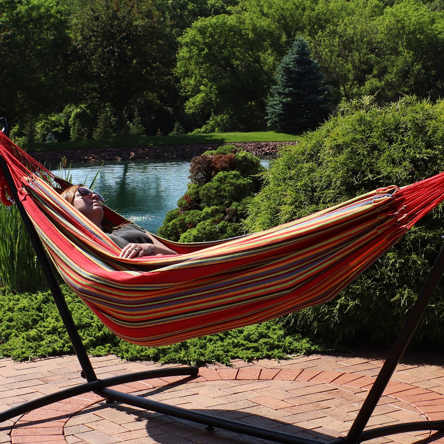 Brazilian Double Hammock | For Backyard & Patio | 450 Pound Capacity