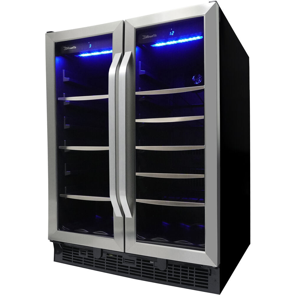 Danby Silhouette Emmental | 24" Dual Zone Wine & Beverage Center | Holds 60 Cans, 27 Bottles