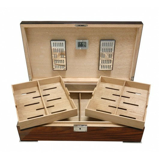 Salvador Desktop Cigar Humidor w/ Dual Trays | Holds 250 Cigars