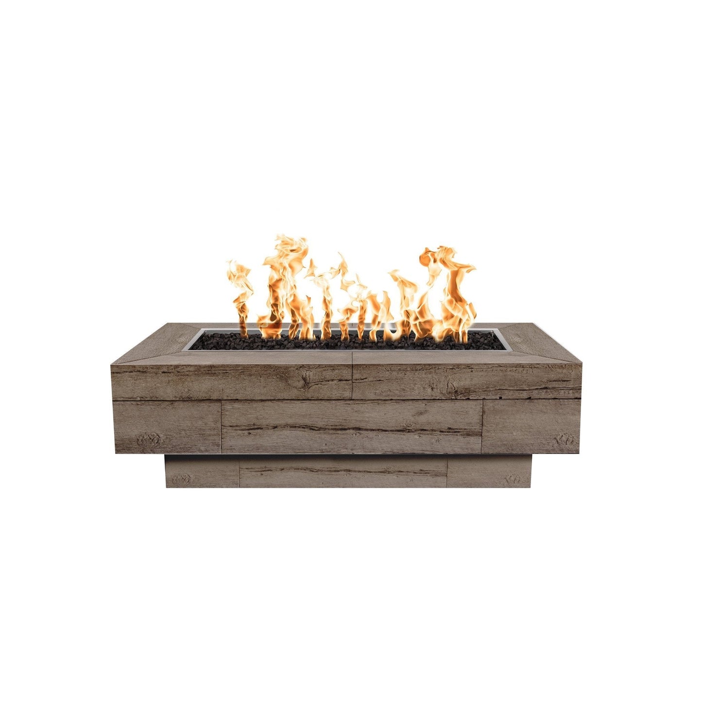 The Outdoor Plus 48" Coronado Wood Grain Concrete Gas Fire Pit