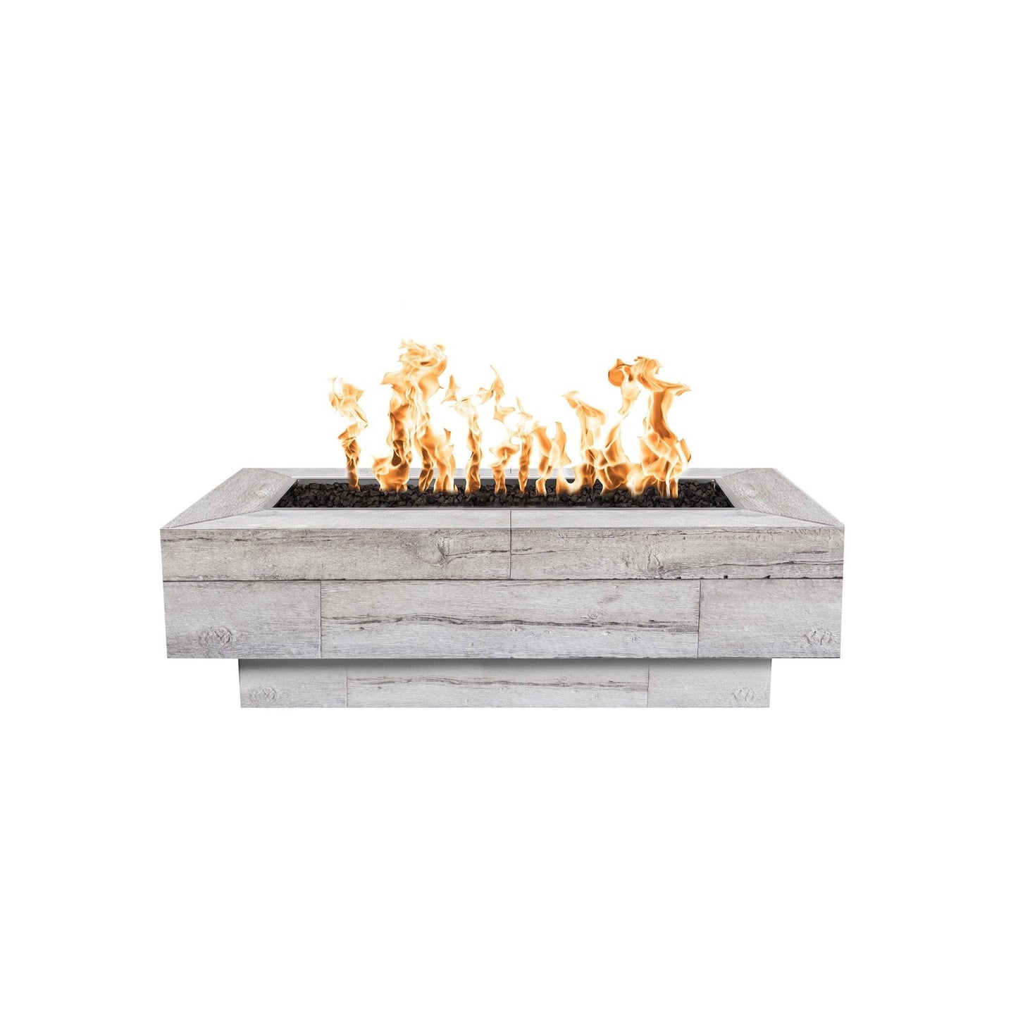 The Outdoor Plus 48" Coronado Wood Grain Concrete Gas Fire Pit
