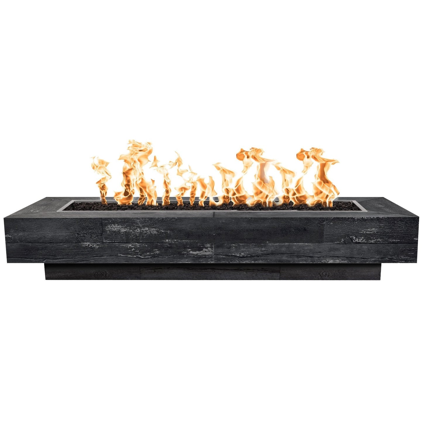 The Outdoor Plus 96" Coronado Wood Grain Concrete Gas Fire Pit