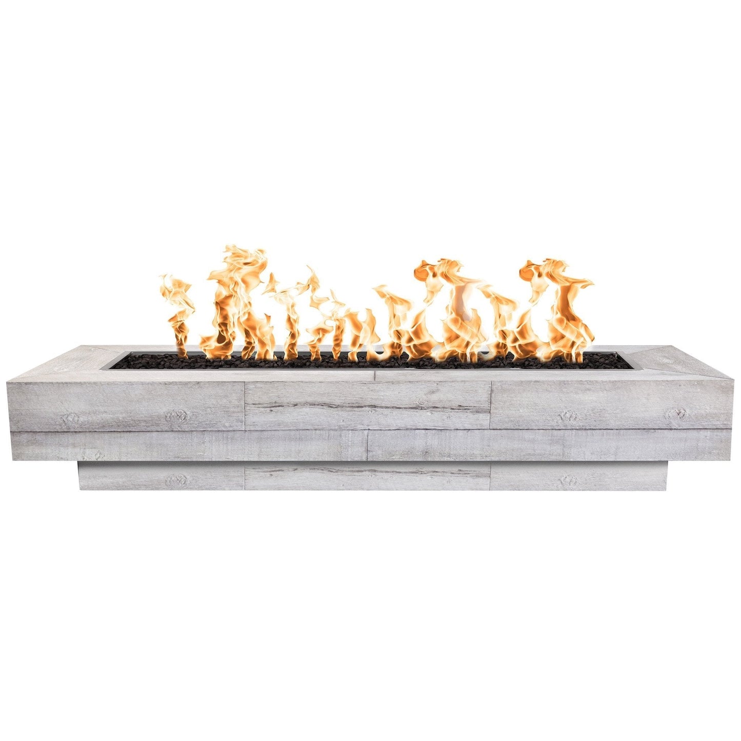 The Outdoor Plus 96" Coronado Wood Grain Concrete Gas Fire Pit
