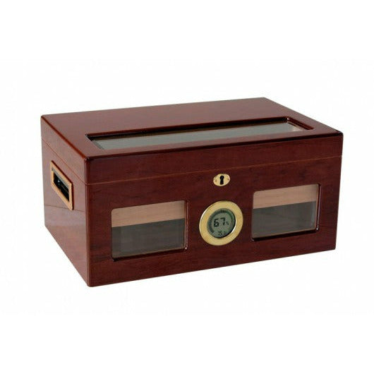 Valencia Digital Desktop Cigar Humidor | Beveled Glass | Holds 120 Cigars