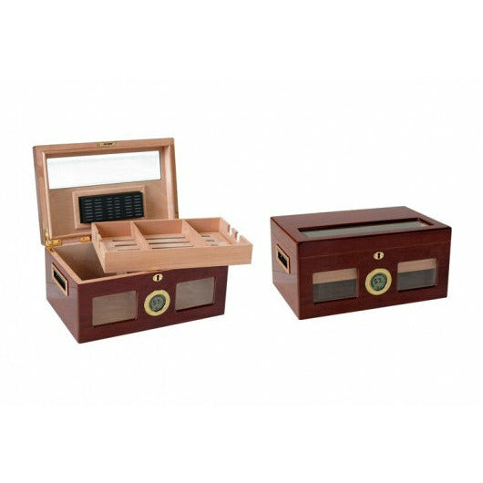 Valencia Digital Desktop Cigar Humidor | Beveled Glass | Holds 120 Cigars
