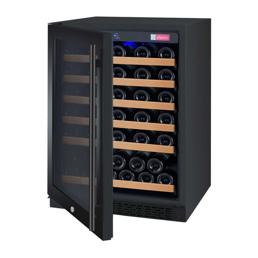 Allavino 24” 56 Bottle Single Zone Wine Cooler | Tru-Vino Technology and FlexCount II Shelving